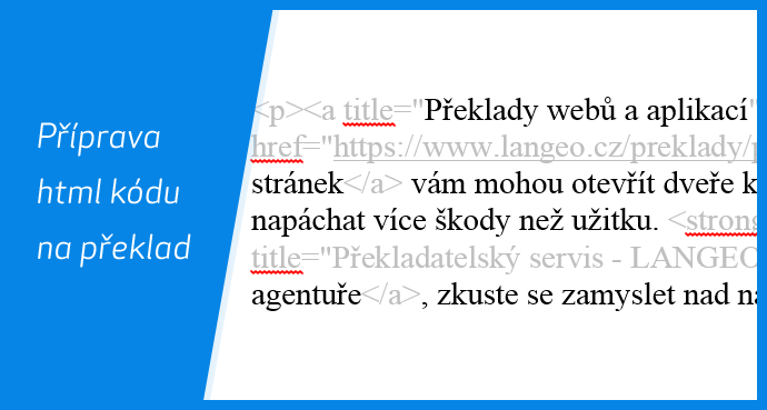 Příprava html kódu na překlad